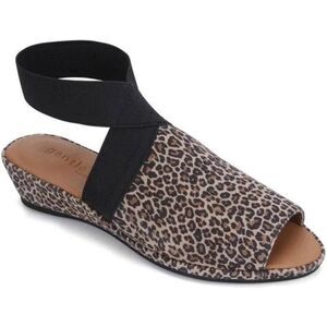 Gentle Souls Kenneth Cole Sandals 8.5 Wedge Comfort Cheetah Leopard Brown Lily